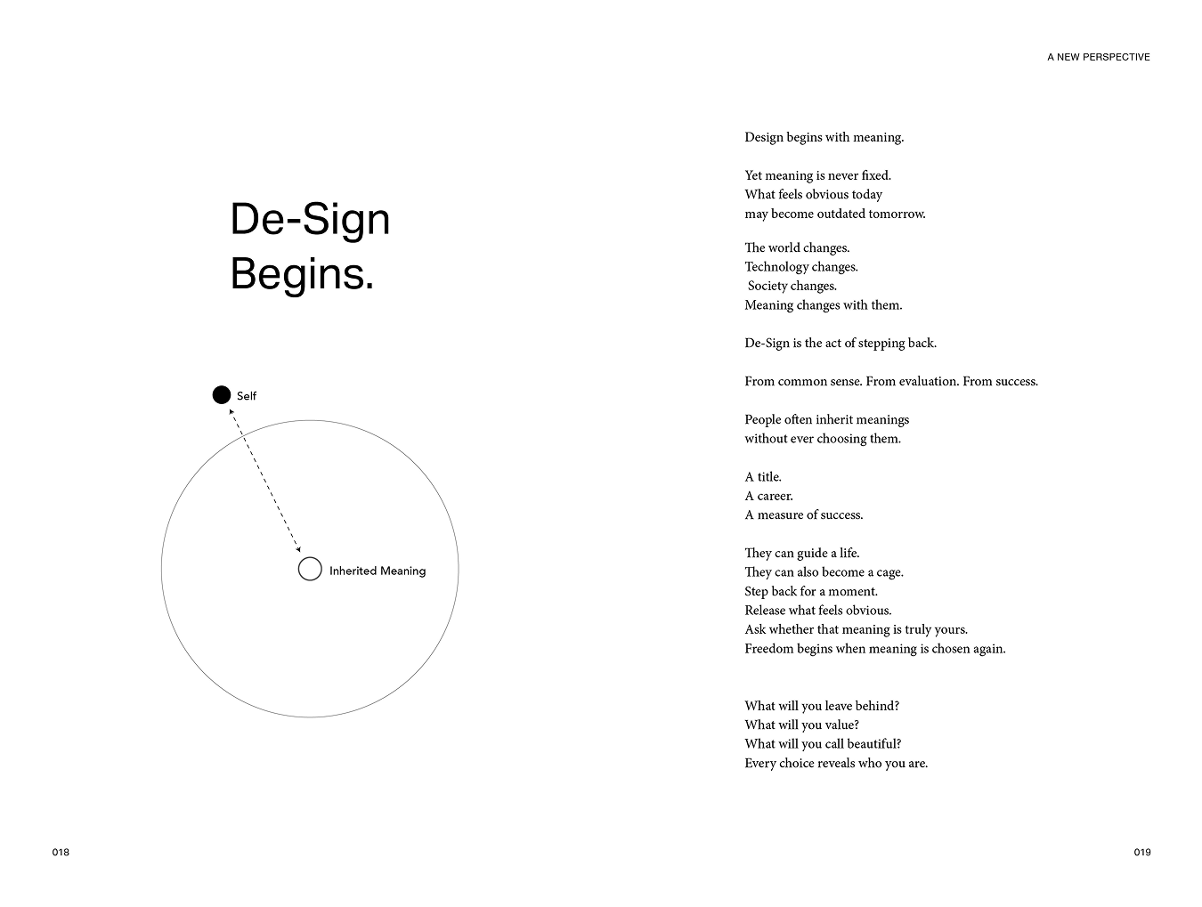 Visual essay 03 spread — 03 — De-Sign Begins.